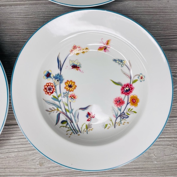 Vintage Jardin by Andrea " Sedek" Pattern Porcelain Dinner-Soup Bowls floral - Picture 5 of 7